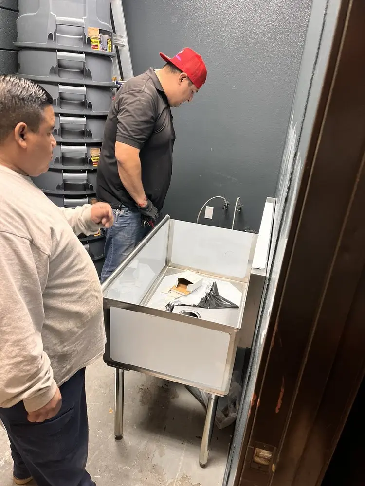 Commercial plumbing and sink installation in Arndts