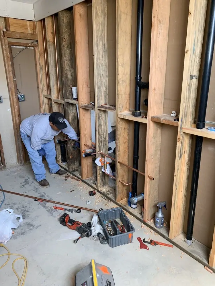 Commercial rough-in plumbing for Gas Line Repair in Arndts